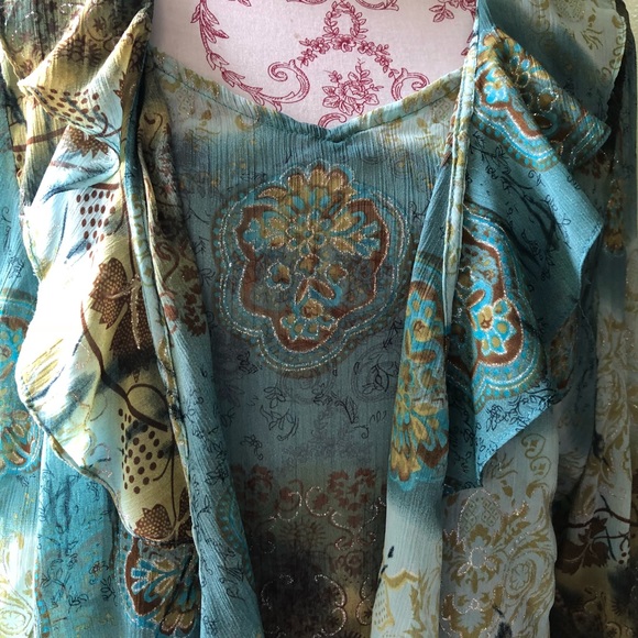 SHEER TANK AND CARDI PLUS SIZE SET! - Picture 3 of 6